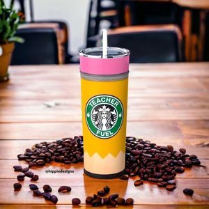 Teach Fuel ✏️ 20oz Steel Stumbler With Lid & Straw